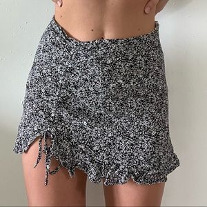 Black Floral Skirt